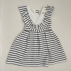 Janie and Jack Navy & White Striped Dress Toddler Girls Size 4